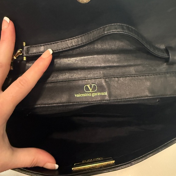 Vintage Valentino Black Quilted Leather Clutch - Picture 3 of 10